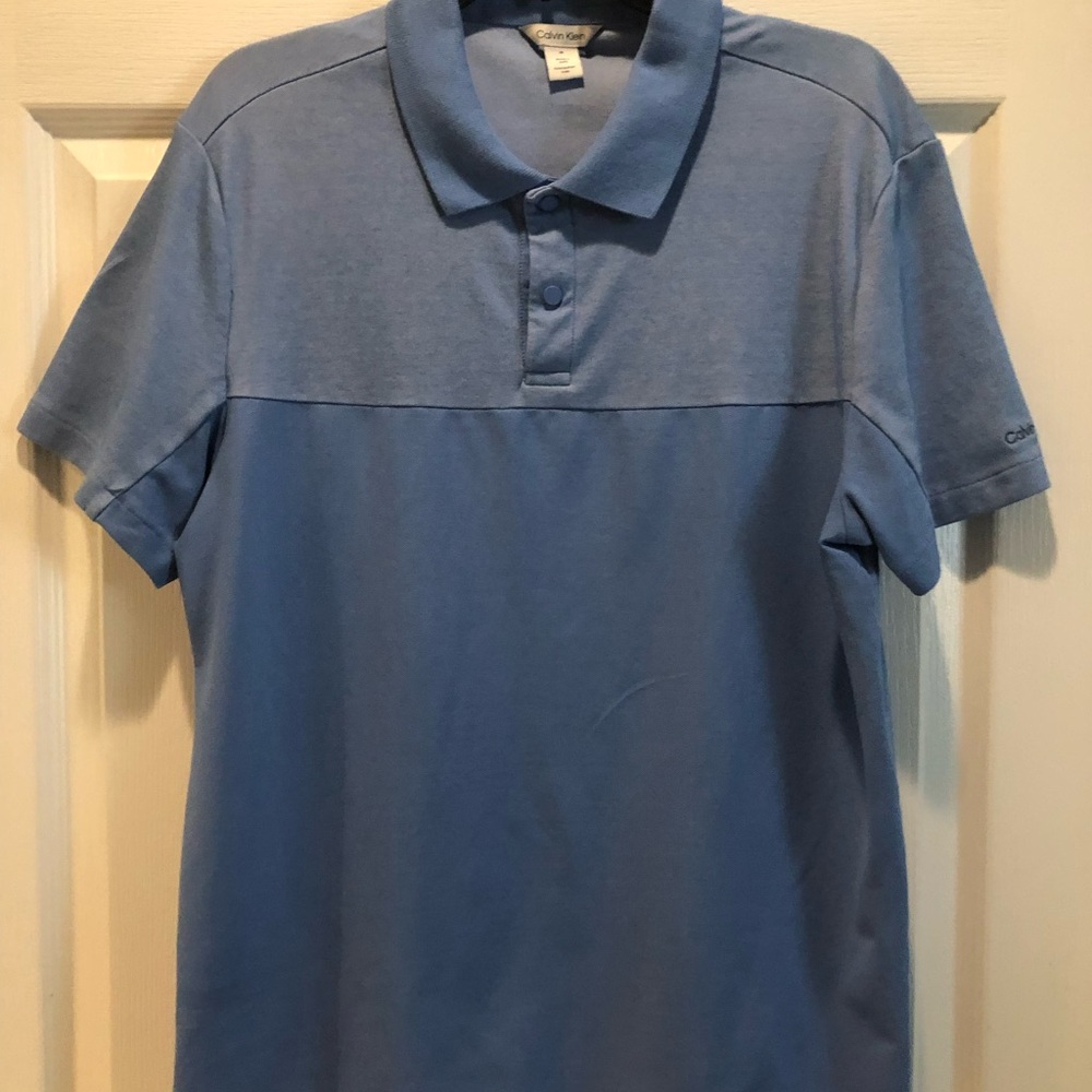 Calvin Klein Men's Light Blue Polo Shirt